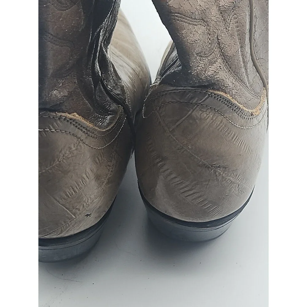 Vintage Laredo 30809 Cowboy Boots Men's 9D Textured Leather Pointed Toe Roping